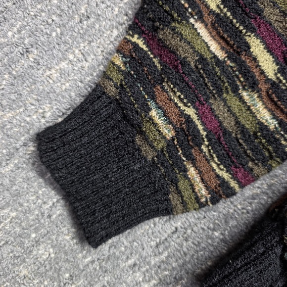 Vintage Protege Sweater Mens XL 3D Knit Coogi Style Textured Polo Cosby Made USA - Picture 6 of 11